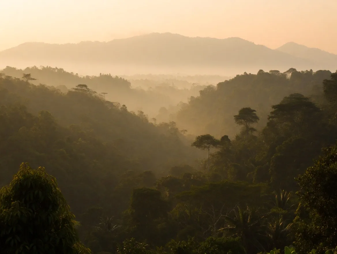 North Bandung hills at late afternoon